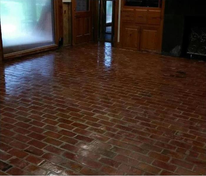 clean brick floor